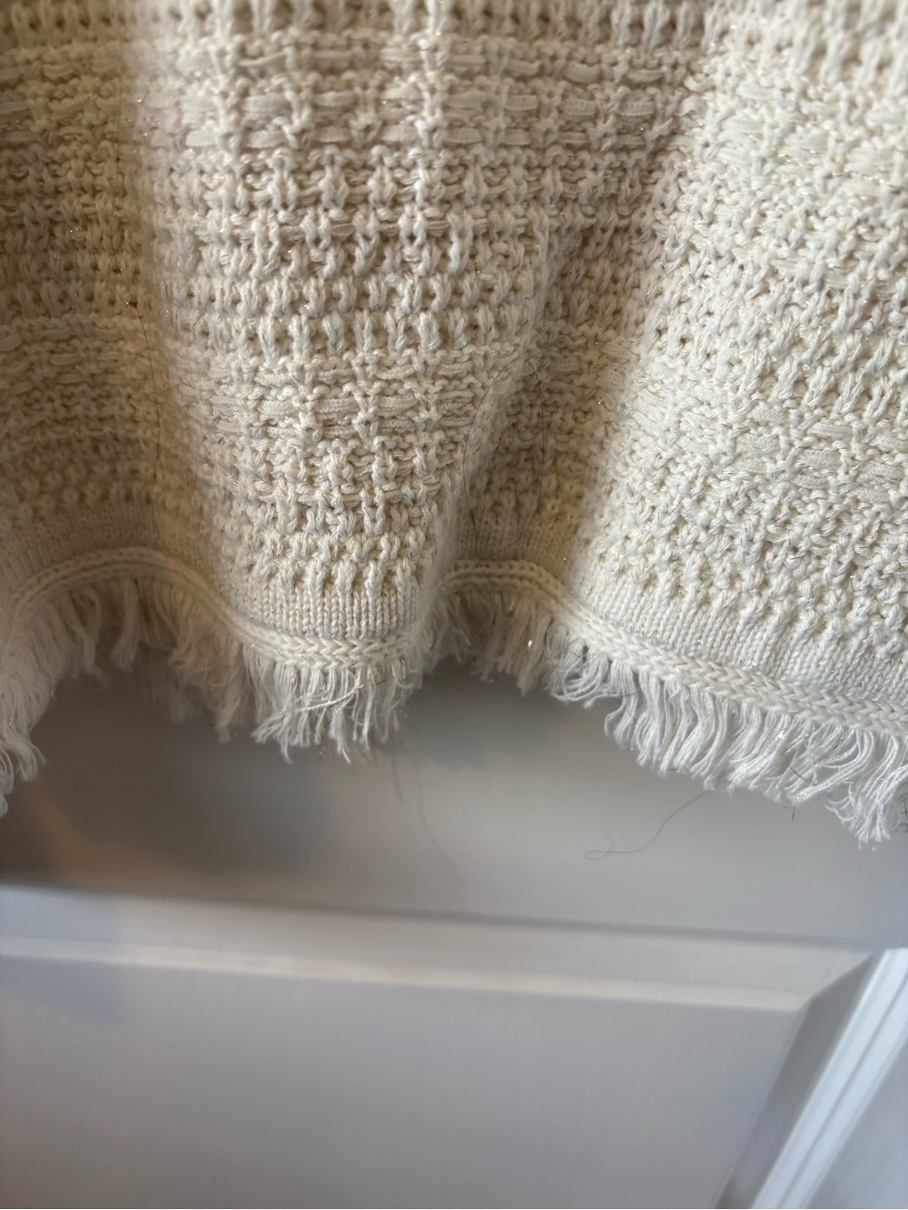 Lilly Pulitzer Cream Bouclé Fringe Trim Jacket - Picture 10 of 12